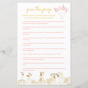 Papier Passez le Baby shower du prix Jeu - Swan Princess