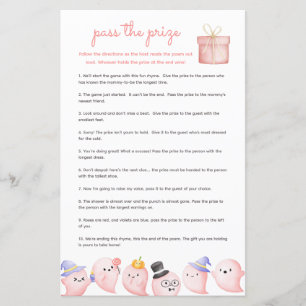 Papier Passez le jeu Baby shower Prix - Pink Ghost Boo