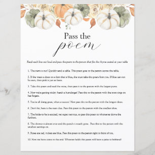 Papier Passez le jeu de Fête des mariées Poem
