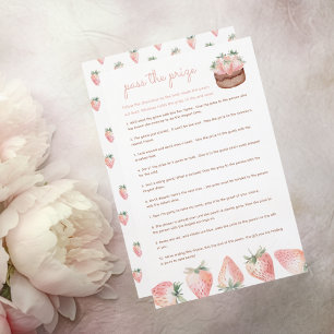 Papier Passez le prix baby shower sucré baie jeu