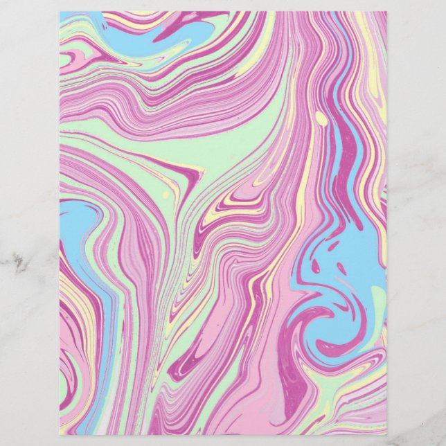 Papier Pastel Agate Marbre Motif Swirl Art Artisanat papi (Devant)