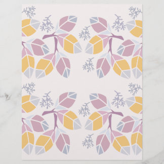 Papier Pastel Geometric Leaf 