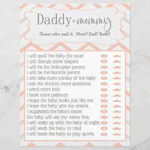 Papier Pastel Peach et Grey Zig Zag qui l'ont dit