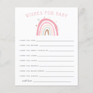 Papier Pastel Pink Rainbow Shower Wives for Baby Card