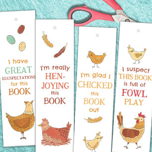 Papier Pâtes de poulet amusantes do-it-yourself Signets
