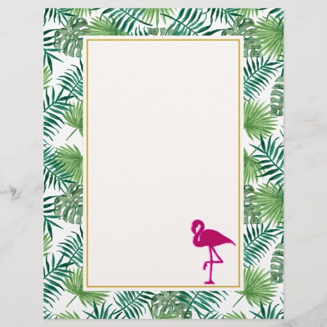 Papier Pattern et Pink Flamingo (Devant)