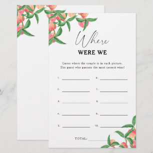 Papier Peaches - Où étions-nous jeu de baby shower