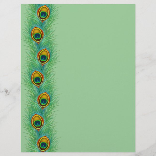 Papier Peacock Design Cadeaux personnalisés (Devant)
