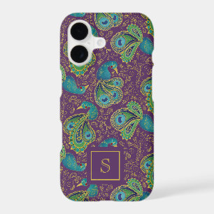 Papier Peacock Royal Violet Monogramme