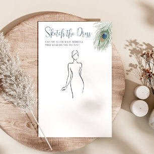Papier Peacock Sketch the Dress Fête des mariées Jeu