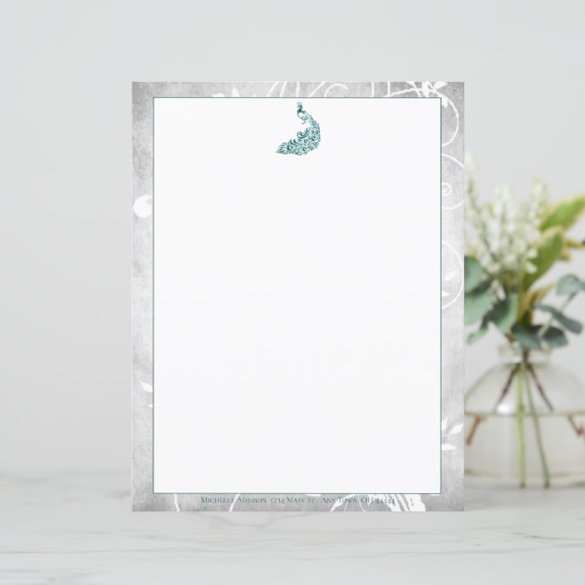 Papier Peacock turquoise (Debout devant)
