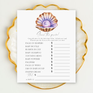 Papier Pearl baby shower - Devinez le prix Game