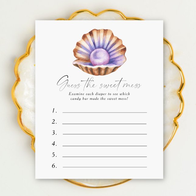 Papier Pearl Baby shower Guess le doux désordre (Créateur téléchargé)