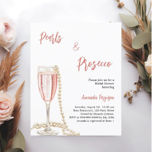 Papier Pearls Prosecco chic rose brune invitation à la do