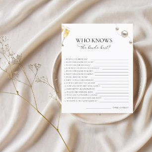 Papier Pearls & Prosecco qui connaît la mariée meilleur j