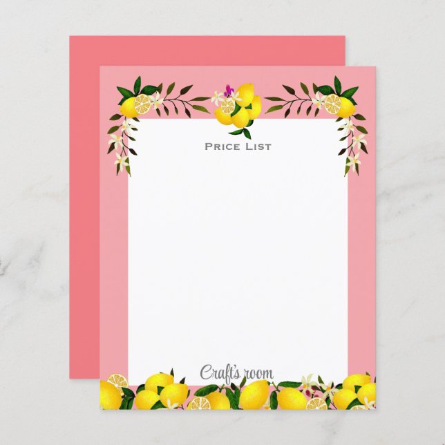 Papier Pêche au citron (Devant / Derrière)