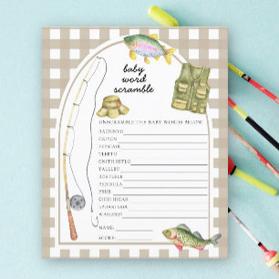 Papier Pêche - Jeu de mots mêlés pour bébé