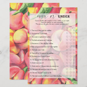 Papier Pêches - Jeu de baby shower mariage au-dessus ou e