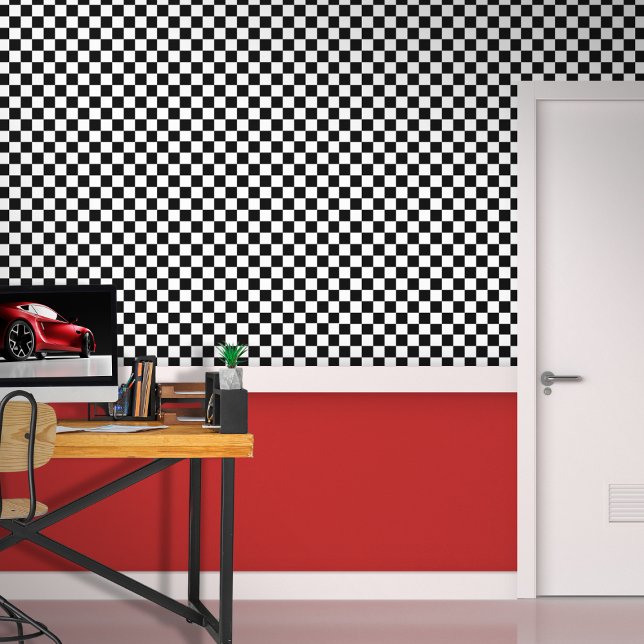 Papier Peint à damiers Noir Choisissez votre couleur Arrière -  (Créateur téléchargé)