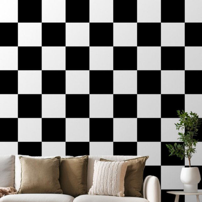 Papier Peint À damiers noir et blanc (Créateur téléchargé)