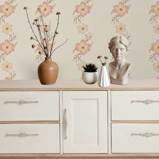 Papier Peint A Delicate & Ethereal Floral Design Softness Color