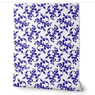 Papier peint à motif bleu
