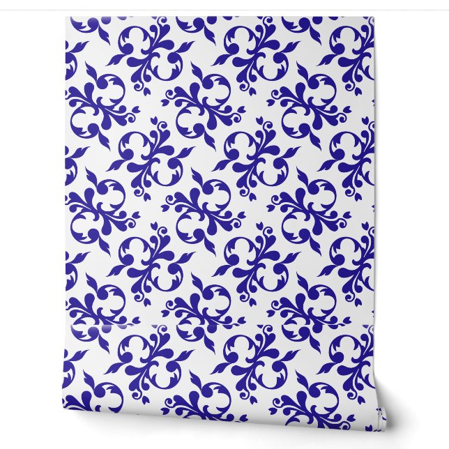 Papier peint à motif bleu (Déroulement)