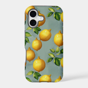 Papier peint à motif de citrons de style vintage