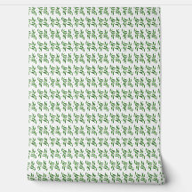 Papier peint à motif de feuilles vertes minimalist