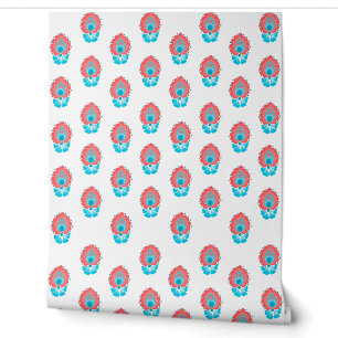 Papier peint à motif de grille multicolore vibrant