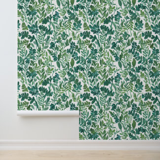 Papier peint à motif de vigne et feuille abstraite
