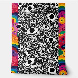 Papier peint à motif œil psychédélique - Optique t