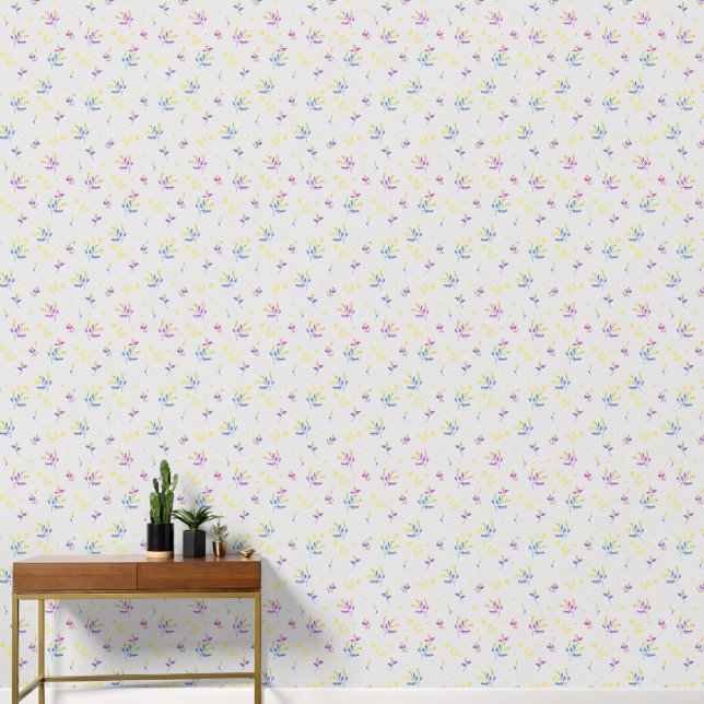 Papier peint à motifs floraux (Couloir)