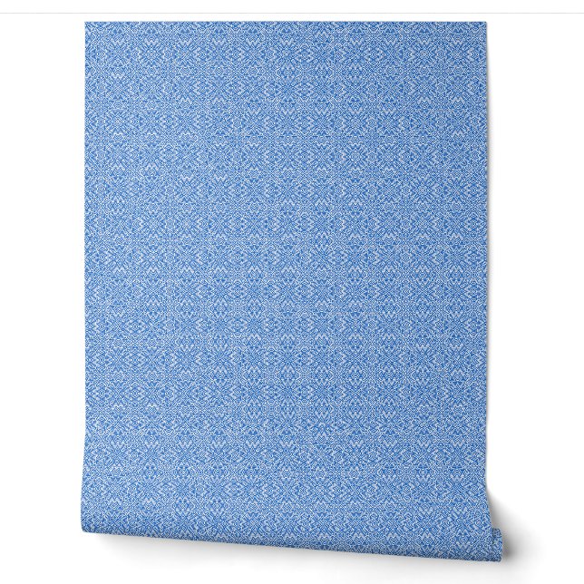 Papier Peint abstract blue and white pattern (Déroulement)