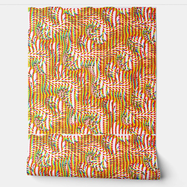 Papier Peint Abstract Geometric Pattern Wallpaper  (Déroulement)