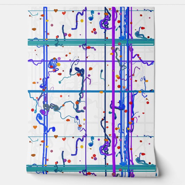 Papier Peint Abstract Geometric Pattern Wallpaper  (Déroulement)