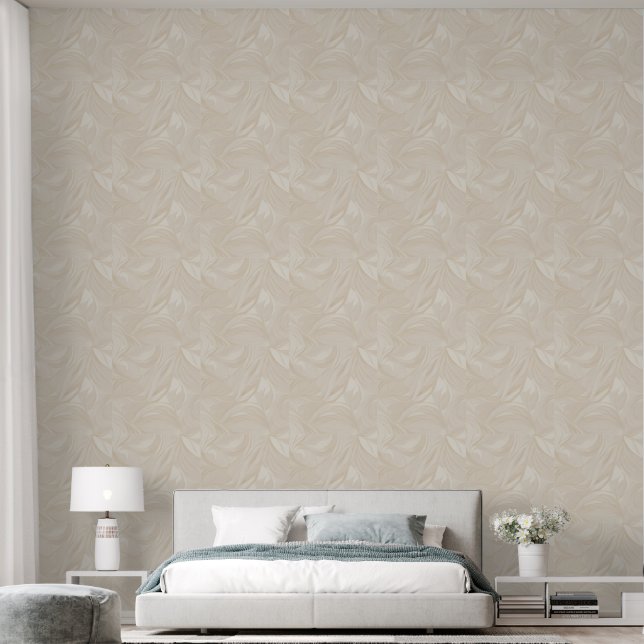 Papier peint Abstrait beige clair moderne (Chambre à coucher)