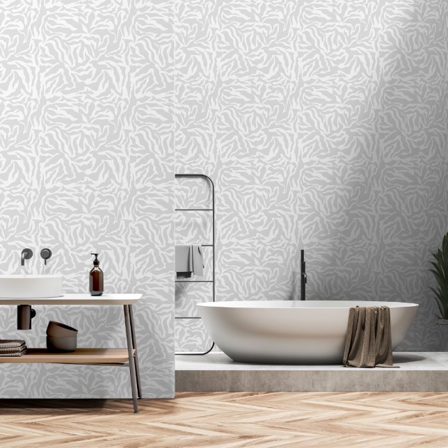 Papier peint Abstrait gris minimaliste (Salle de bain)