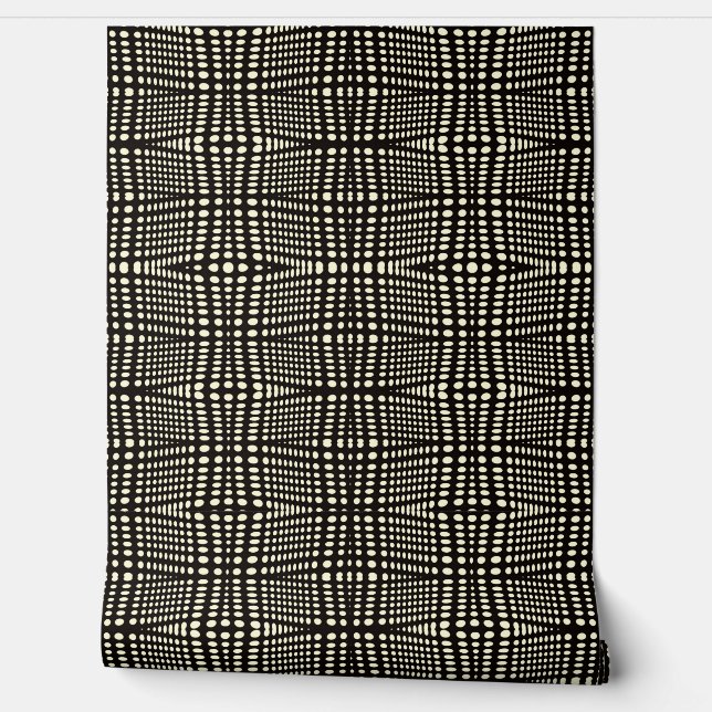 Papier Peint Abstrait Moderne Op Art Cool Fun Retro Trippy (Déroulement)