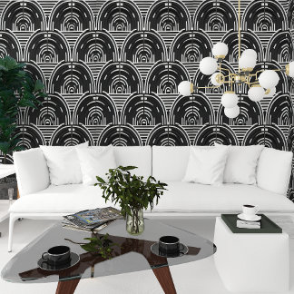 Papier Peint Abstrait noir et blanc
