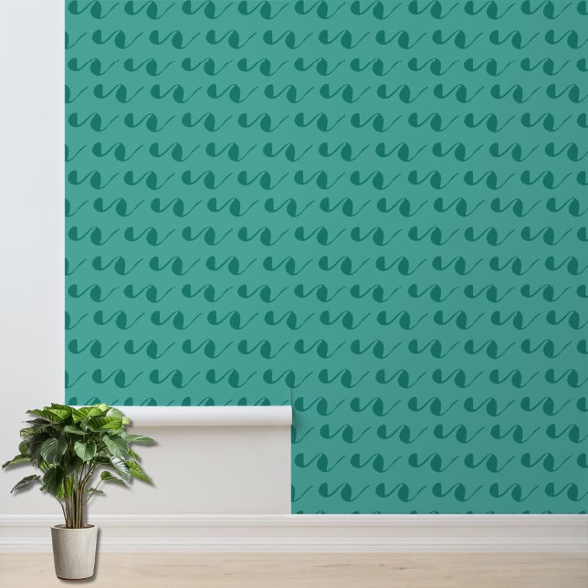 Papier Peint Accent Motif vert chic (Créateur téléchargé)