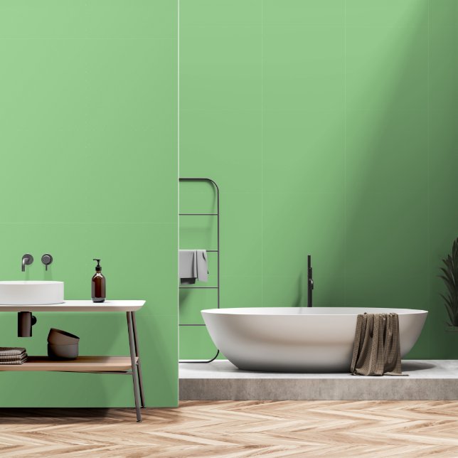 Papier Peint Accent vert Sage (Salle de bain)