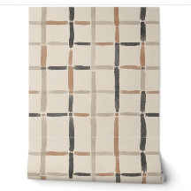 Papier peint adhésif moderne organique Wabi Grid