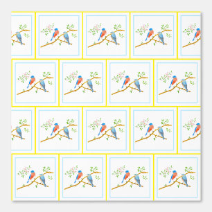 Papier peint adhésif Oiseaux bleus