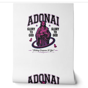 Papier Peint Adonai Gloire à Dieu Vintage Christian Vector Desi