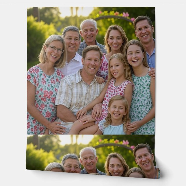Papier Peint Ajouter une Personnaliser photo de réunion de fami (Déroulement)