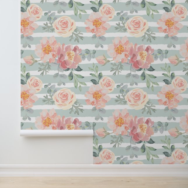 Papier Peint Ajouter votre monogramme | Alicia Rose Motif de ba (Application)