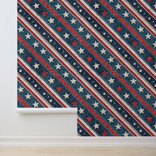 Papier Peint Américaine/Étoiles et Rayures/Patriotique