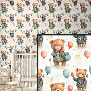 Papier Peint Amis et ballons Brown d'ours en peluche