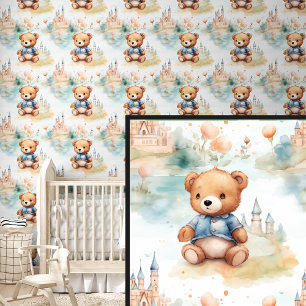 Papier Peint Amis et châteaux de nounours marron